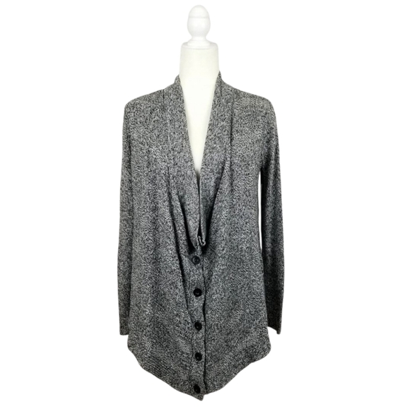 Alice + Olivia Sweaters - Alice + Olivia gray draped button front cardigan women's size XS New With Tsgs